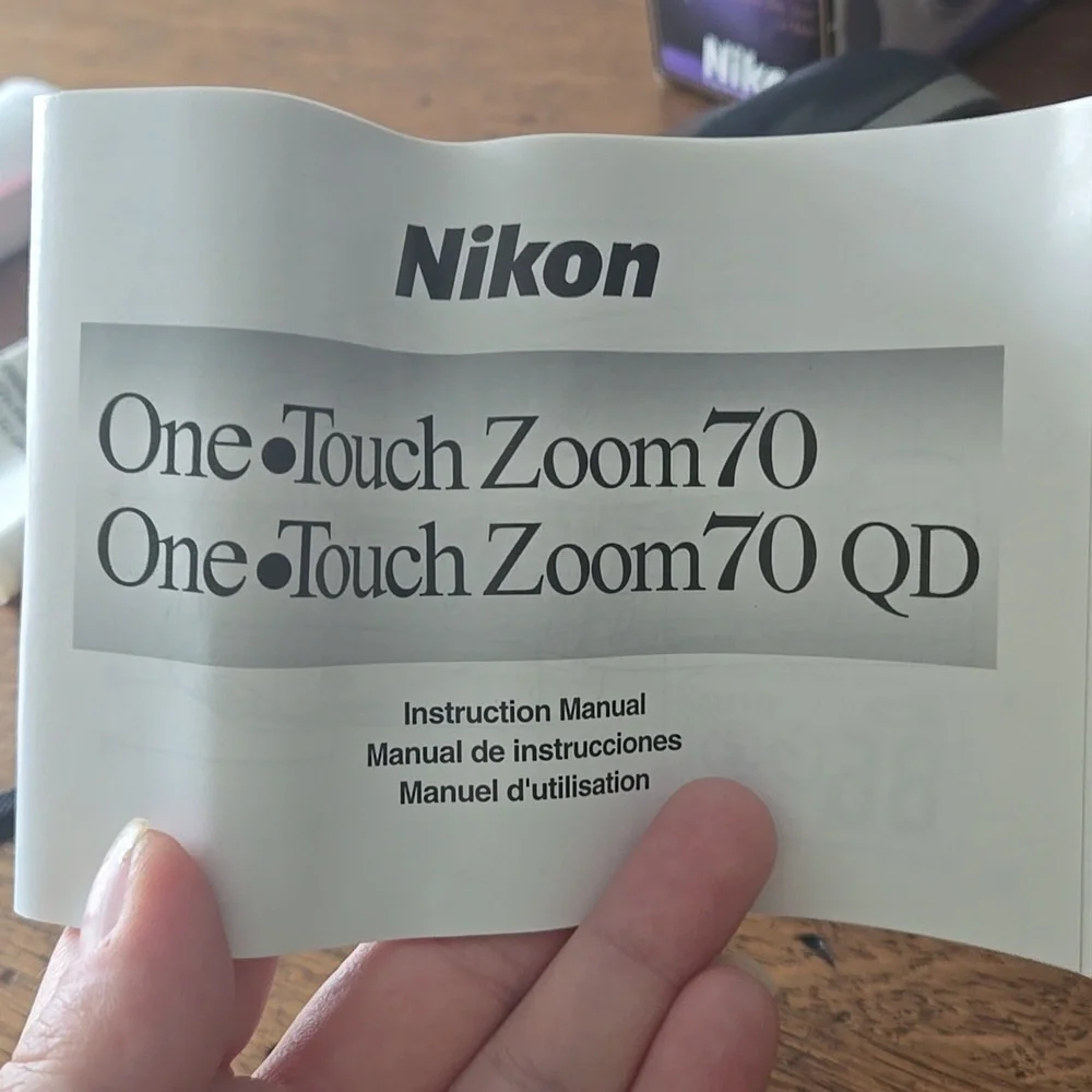 Nikon Camera One Touch Zoom 70 QD Black and Gray